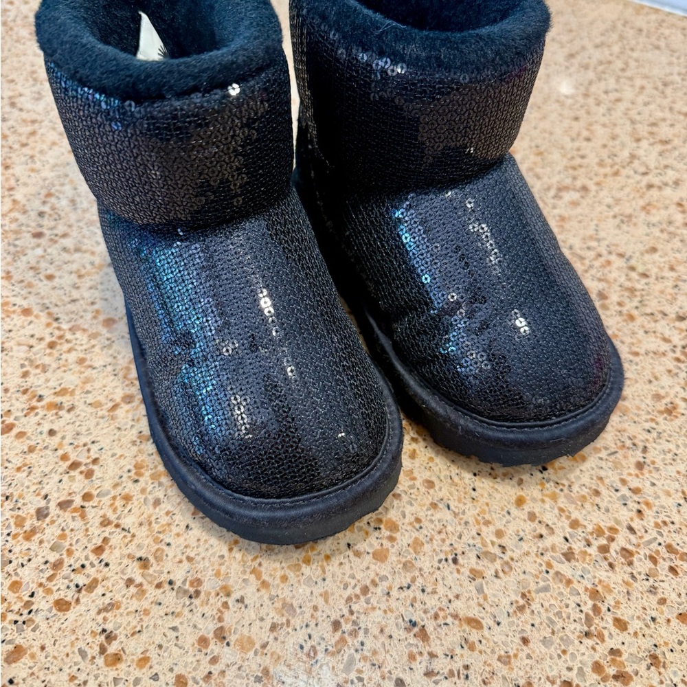 UGG Black Sequin Boots Toddler 9